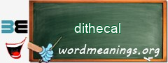WordMeaning blackboard for dithecal